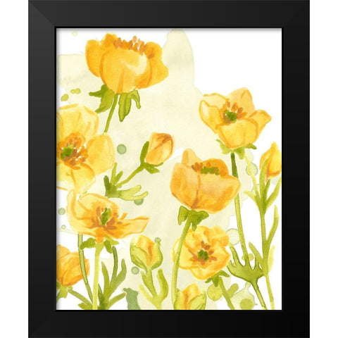Sunshine Meadow II Black Modern Wood Framed Art Print by Vess, June Erica