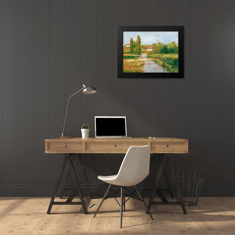 Rural English Cottage I Black Modern Wood Framed Art Print by Harper, Ethan