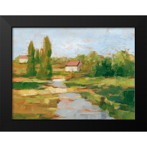 Rural English Cottage I Black Modern Wood Framed Art Print by Harper, Ethan