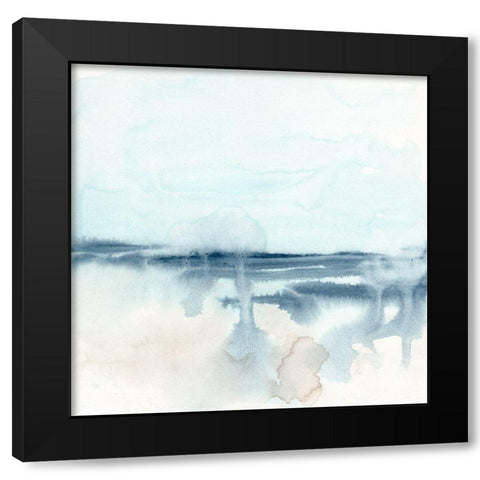 Marshline Impression I Black Modern Wood Framed Art Print with Double Matting by Vess, June Erica