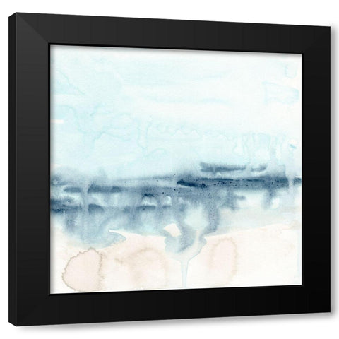 Marshline Impression II Black Modern Wood Framed Art Print by Vess, June Erica