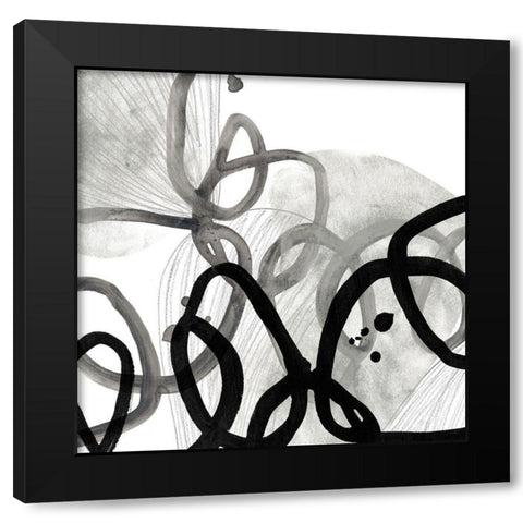 Cellular Journey II Black Modern Wood Framed Art Print with Double Matting by Vess, June Erica