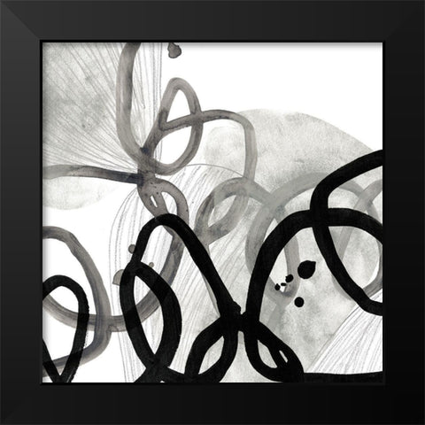 Cellular Journey II Black Modern Wood Framed Art Print by Vess, June Erica