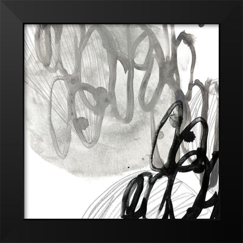 Cellular Journey III Black Modern Wood Framed Art Print by Vess, June Erica