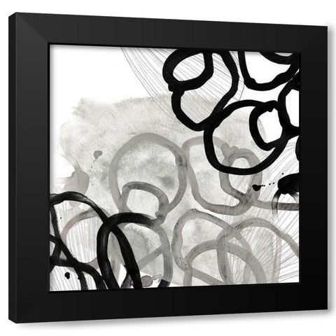 Cellular Journey IV Black Modern Wood Framed Art Print by Vess, June Erica