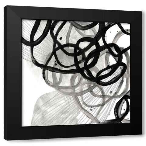 Cellular Journey V Black Modern Wood Framed Art Print by Vess, June Erica
