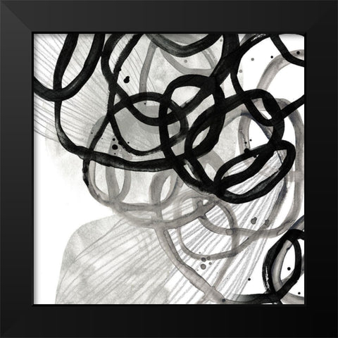 Cellular Journey V Black Modern Wood Framed Art Print by Vess, June Erica