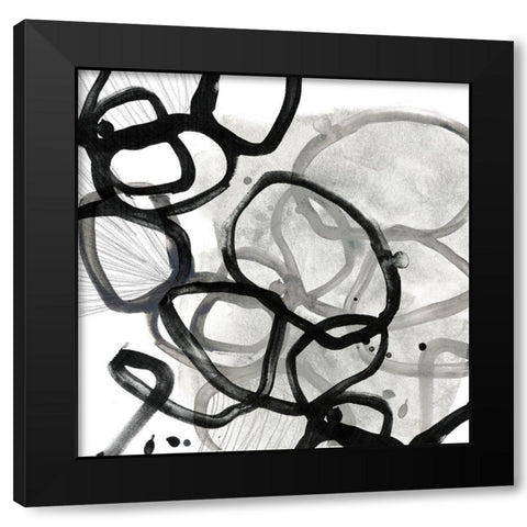 Cellular Journey VIII Black Modern Wood Framed Art Print by Vess, June Erica