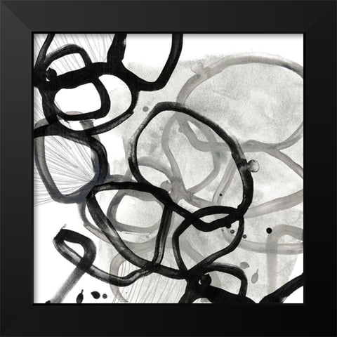 Cellular Journey VIII Black Modern Wood Framed Art Print by Vess, June Erica