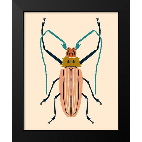 Beetle Bug IV Black Modern Wood Framed Art Print by Barnes, Victoria