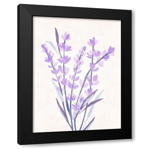 Lavender Land I Black Modern Wood Framed Art Print with Double Matting by Wang, Melissa
