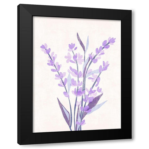 Lavender Land II Black Modern Wood Framed Art Print with Double Matting by Wang, Melissa