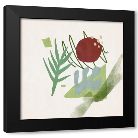 Grassland I Black Modern Wood Framed Art Print with Double Matting by Wang, Melissa