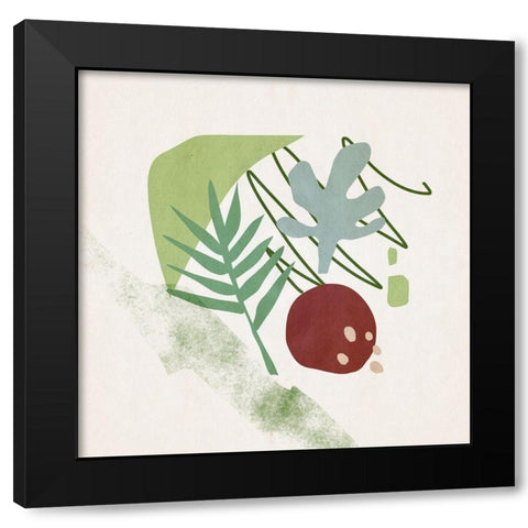 Grassland III Black Modern Wood Framed Art Print with Double Matting by Wang, Melissa