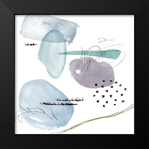 New Chapter II Black Modern Wood Framed Art Print by Wang, Melissa