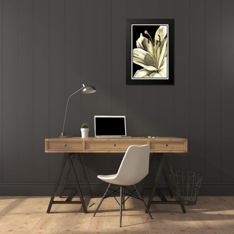 Graphic Lily III Black Modern Wood Framed Art Print by Goldberger, Jennifer