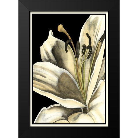 Graphic Lily III Black Modern Wood Framed Art Print by Goldberger, Jennifer