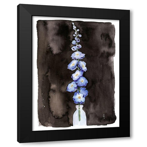 Blue Delphinium II Black Modern Wood Framed Art Print by Popp, Grace