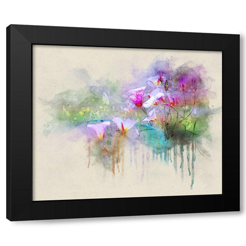 Sego Lilies Black Modern Wood Framed Art Print with Double Matting by Vest, Chris