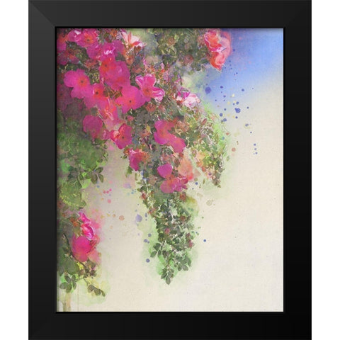 Cascade of Roses I Black Modern Wood Framed Art Print by Vest, Chris