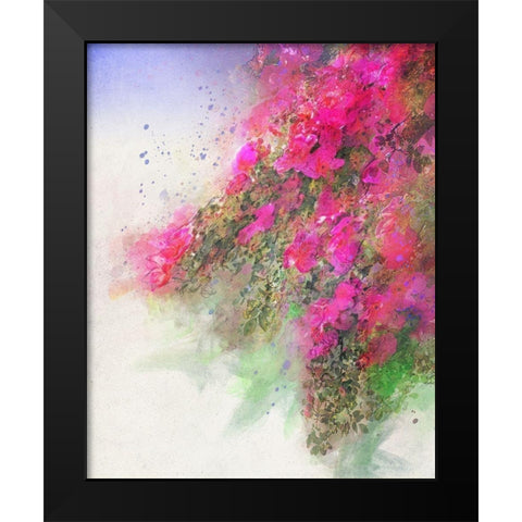 Cascade of Roses II Black Modern Wood Framed Art Print by Vest, Chris