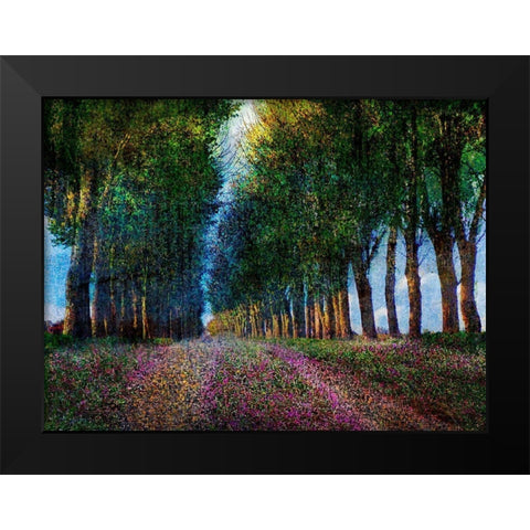 Row of Trees Provence Black Modern Wood Framed Art Print by Vest, Chris