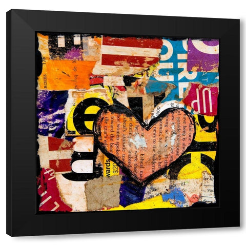 Mixed Luv Black Modern Wood Framed Art Print with Double Matting by Ashley, Erin