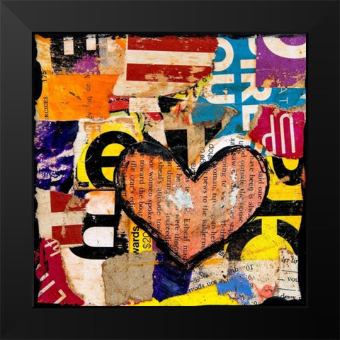 Mixed Luv Black Modern Wood Framed Art Print by Ashley, Erin