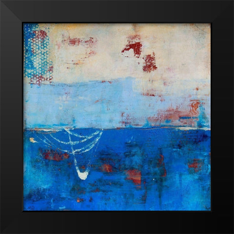 Wind Surfing Black Modern Wood Framed Art Print by Ashley, Erin