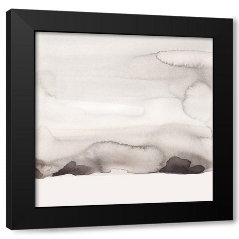Watercolor Abstract Horizon II Black Modern Wood Framed Art Print with Double Matting by Green, Jacob