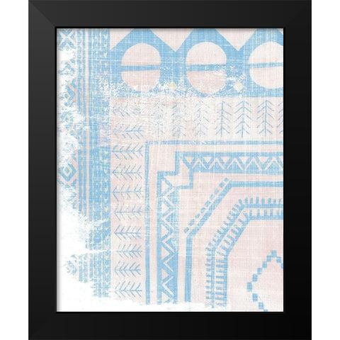 Baby Blue Textile I Black Modern Wood Framed Art Print by Wang, Melissa