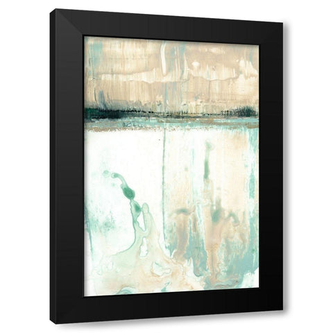 Hint of Mint II Black Modern Wood Framed Art Print with Double Matting by Goldberger, Jennifer