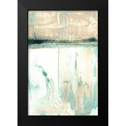 Hint of Mint II Black Modern Wood Framed Art Print by Goldberger, Jennifer