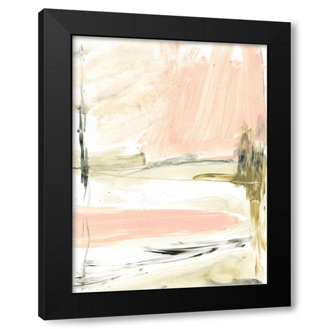 Peach Sorbet I Black Modern Wood Framed Art Print with Double Matting by Goldberger, Jennifer