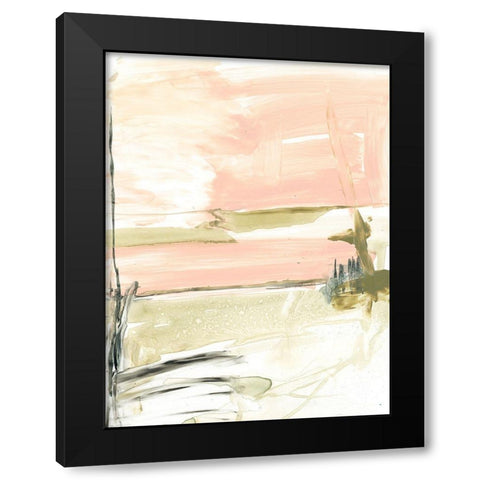 Peach Sorbet II Black Modern Wood Framed Art Print by Goldberger, Jennifer