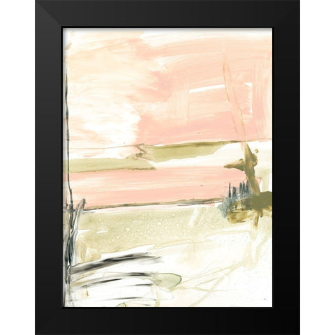 Peach Sorbet II Black Modern Wood Framed Art Print by Goldberger, Jennifer