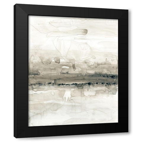 Grey on the Horizon II Black Modern Wood Framed Art Print with Double Matting by Goldberger, Jennifer