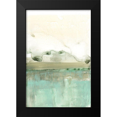 Minty Horizon I Black Modern Wood Framed Art Print by Goldberger, Jennifer