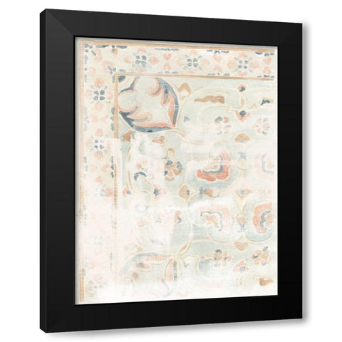 Antique Textile Swatch I Black Modern Wood Framed Art Print by Vess, June Erica