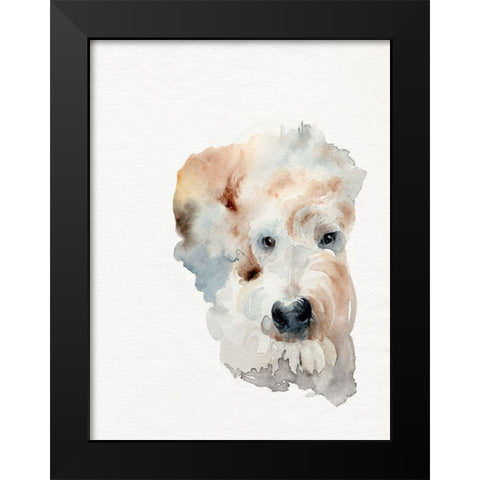 Scruffy Puppy I Black Modern Wood Framed Art Print by Parker, Jennifer Paxton