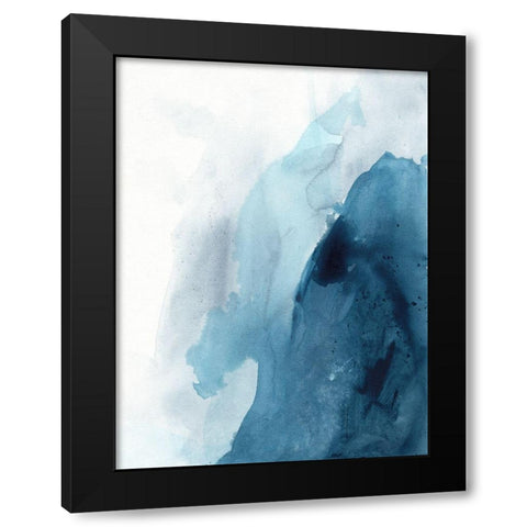 Wave Agate II Black Modern Wood Framed Art Print with Double Matting by Vess, June Erica