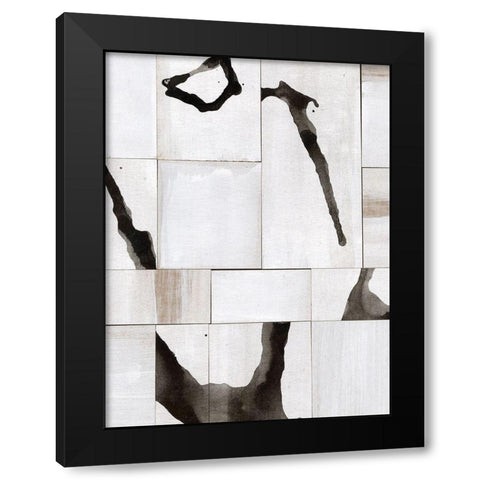 Neutral Subtext I Black Modern Wood Framed Art Print by Stramel, Renee W.