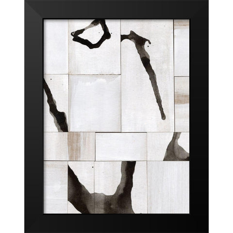 Neutral Subtext I Black Modern Wood Framed Art Print by Stramel, Renee W.