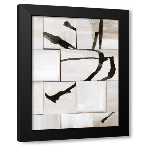 Neutral Subtext II Black Modern Wood Framed Art Print with Double Matting by Stramel, Renee W.