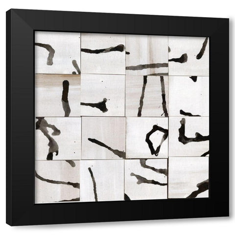 Neutral Subtext III Black Modern Wood Framed Art Print by Stramel, Renee W.