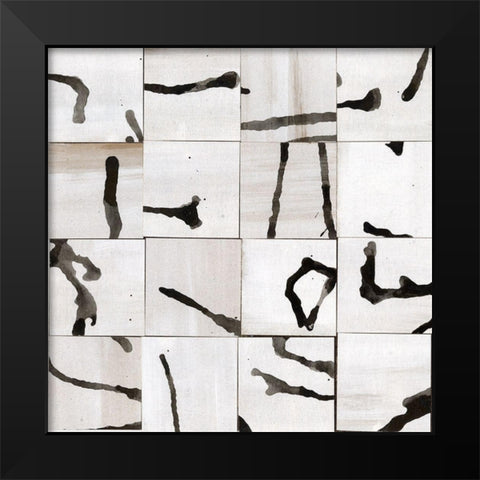 Neutral Subtext III Black Modern Wood Framed Art Print by Stramel, Renee W.