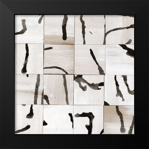 Neutral Subtext IV Black Modern Wood Framed Art Print by Stramel, Renee W.