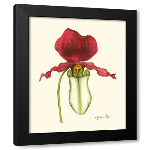 Majestic Orchid I Black Modern Wood Framed Art Print with Double Matting by Goldberger, Jennifer