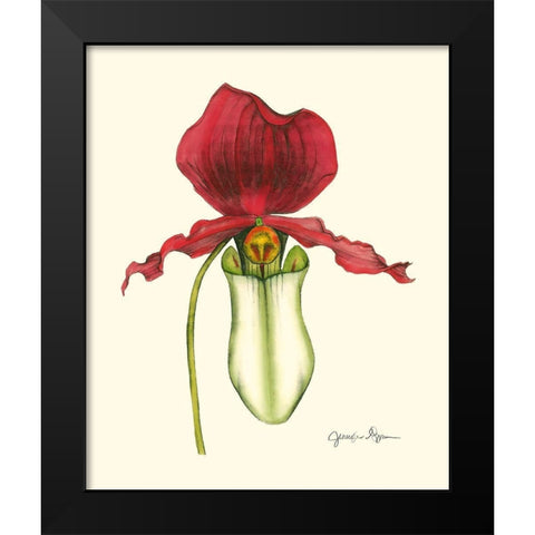 Majestic Orchid I Black Modern Wood Framed Art Print by Goldberger, Jennifer