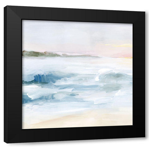 Surf at Dawn I Black Modern Wood Framed Art Print with Double Matting by Popp, Grace